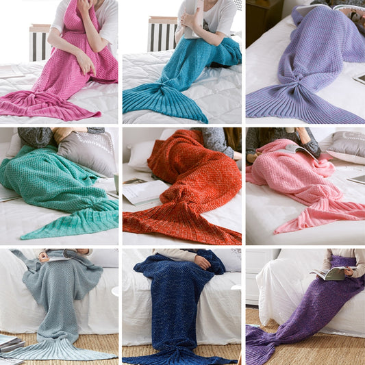 Mermaid Tail Knitted Blanket