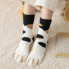 Cotton Fleece Cat Claw Thermal Tube Socks