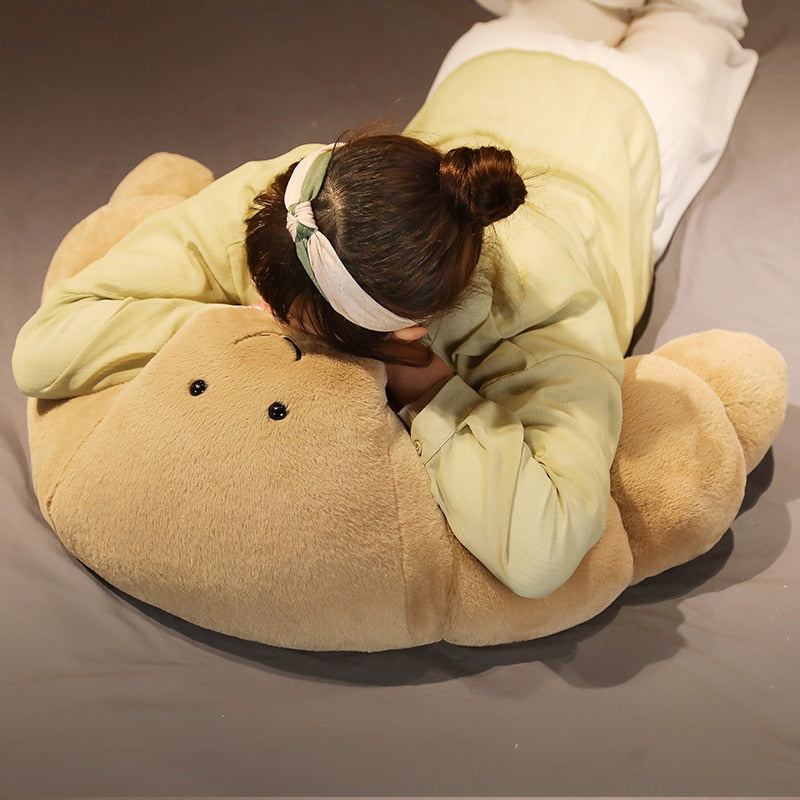 Smiley Croissant Plush Cushion