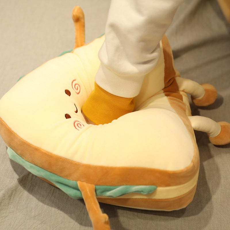 Sandwich Triangle Pillow Plush Cushion