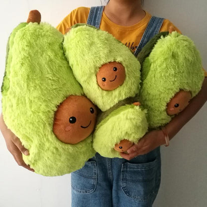 Happy Avocado Fruits Plush Cushion