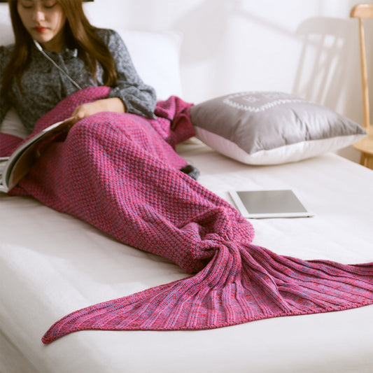 Mermaid Tail Knitted Blanket