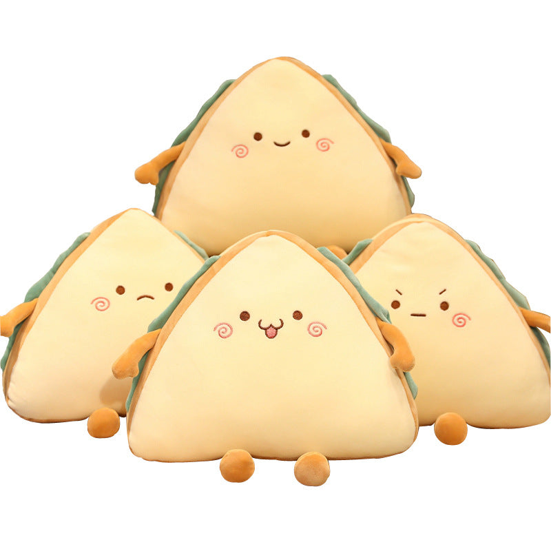 Sandwich Triangle Pillow Plush Cushion