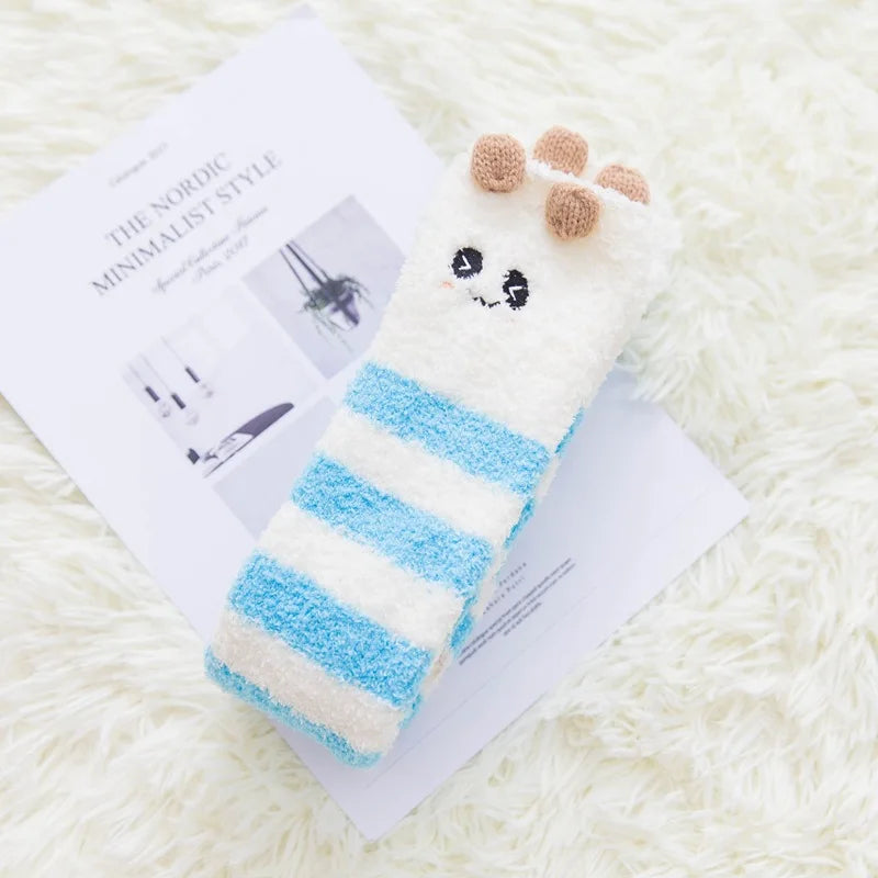 Cute Cotton Fleece Animal Knee Socks