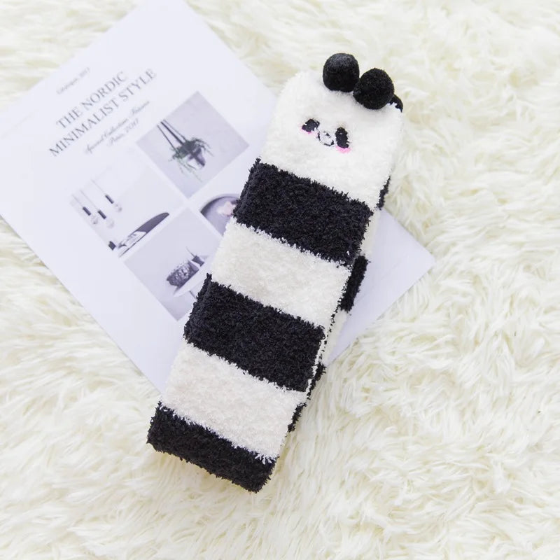 Cute Cotton Fleece Animal Knee Socks