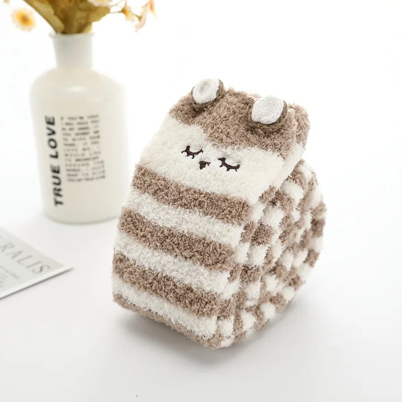 Cute Cotton Fleece Animal Knee Socks