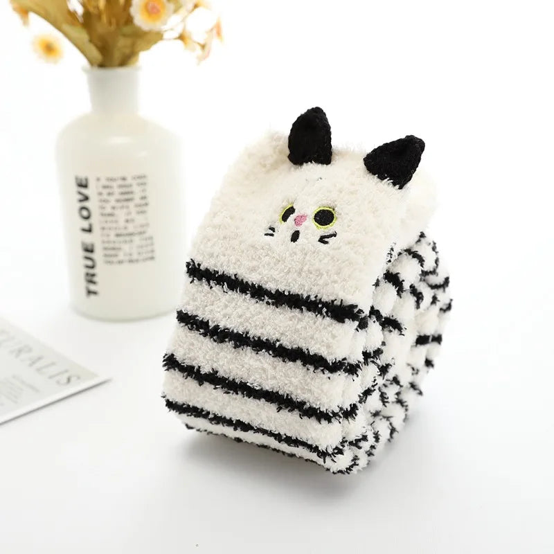 Cute Cotton Fleece Animal Knee Socks