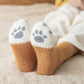 Cotton Fleece Cat Claw Thermal Tube Socks