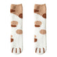 Cotton Fleece Cat Claw Thermal Tube Socks